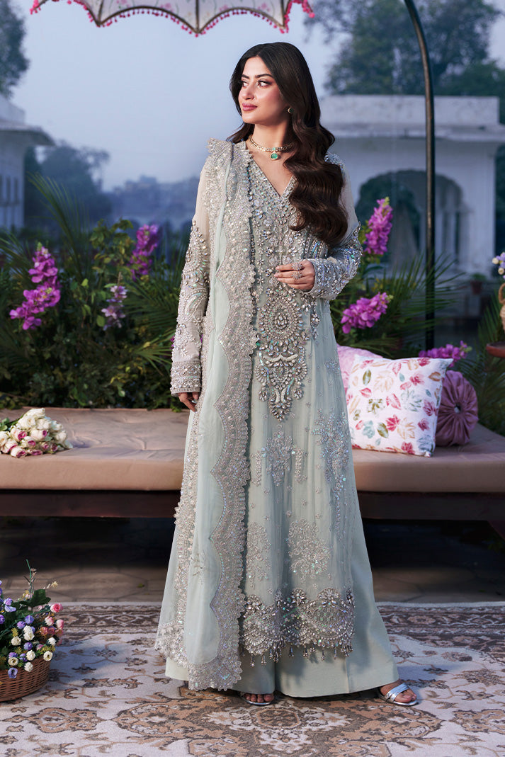 Imrozia Serene Sajal Embroidered Organza Unstitched 3Pc Suit I-264 Chamak
