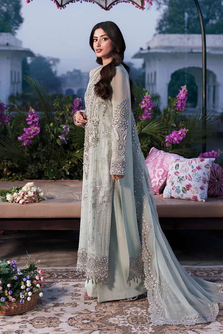 Imrozia Serene Sajal Embroidered Organza Unstitched 3Pc Suit I-264 Chamak