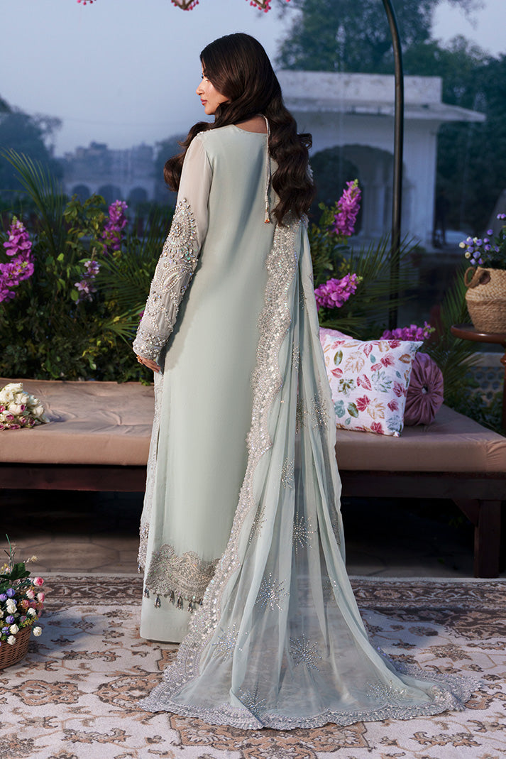 Imrozia Serene Sajal Embroidered Organza Unstitched 3Pc Suit I-264 Chamak