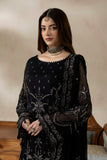 Imrozia Premium La Fiora Unstitched Luxury Chiffon 3Pc Suit I-276 ÉBÈNE