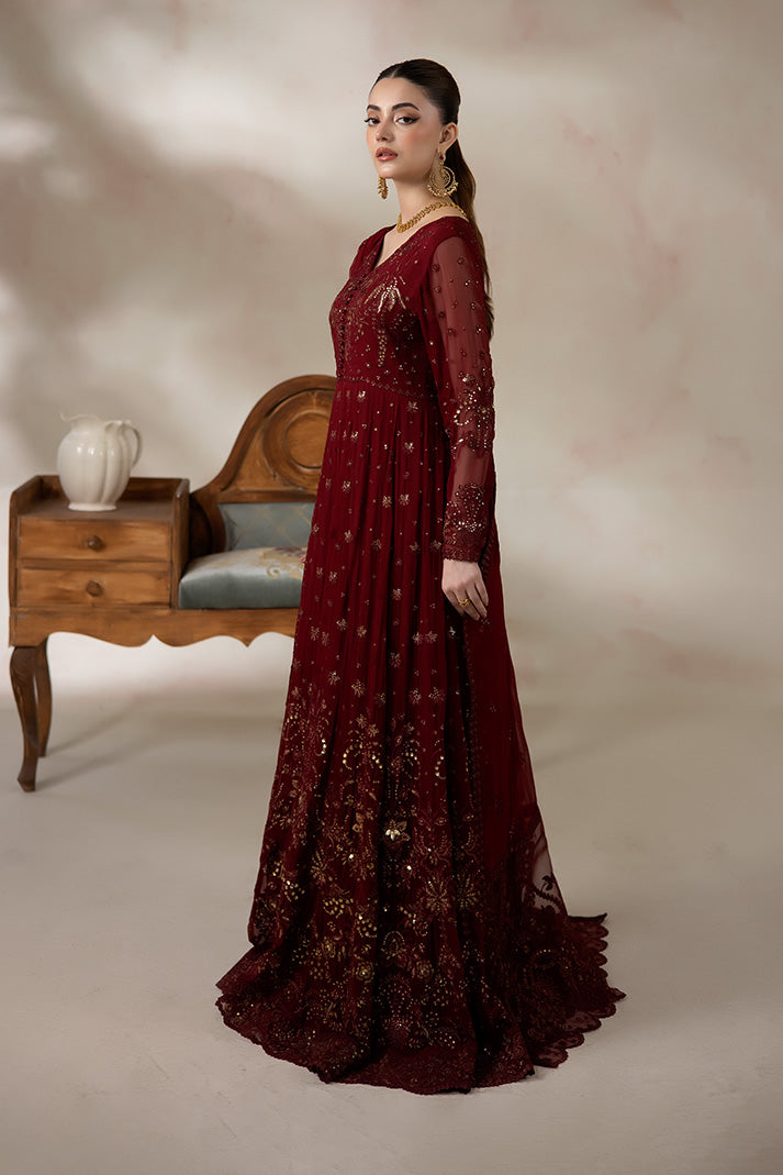 Imrozia Premium La Fiora Unstitched Luxury Chiffon 3Pc Suit I-277 AMARANTE