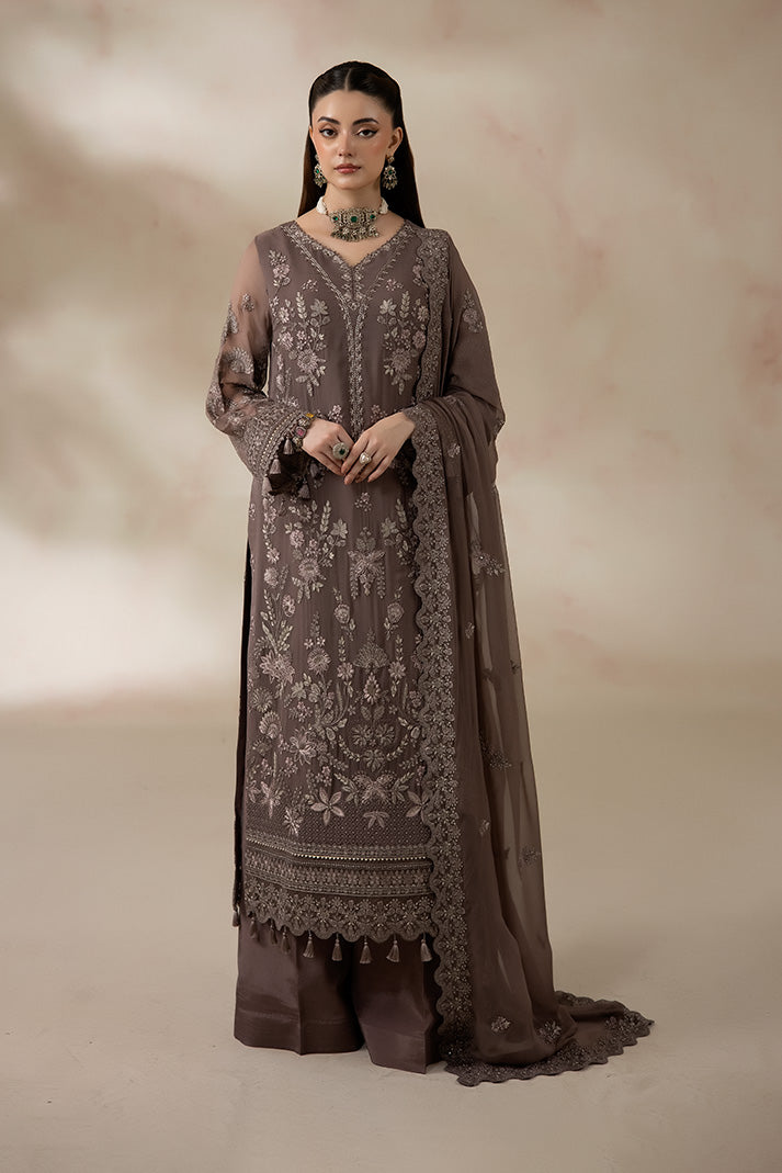 Imrozia Premium La Fiora Unstitched Luxury Chiffon 3Pc Suit I-280 OLIVEIRA