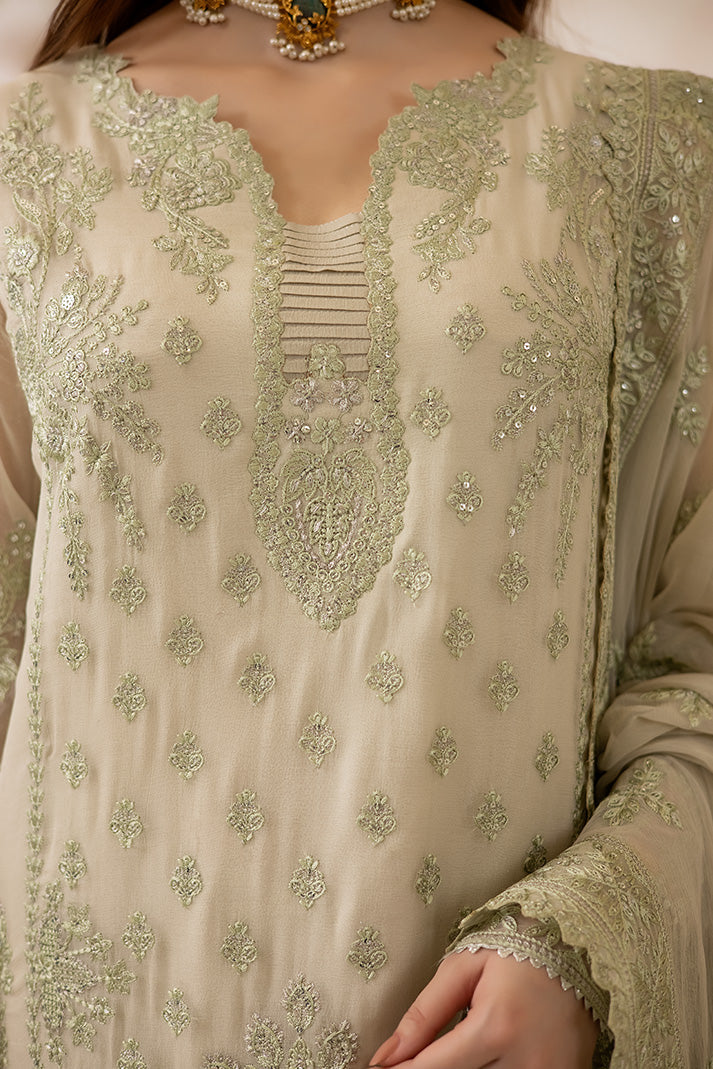 Imrozia Premium La Fiora Unstitched Luxury Chiffon 3Pc Suit I-283 VERDELLE