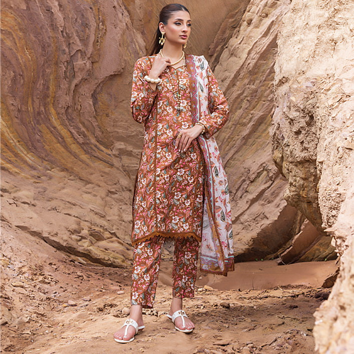 Regalia Identic Separates Vol-07 Unstitched Printed Lawn 3Pc Suit I7-07