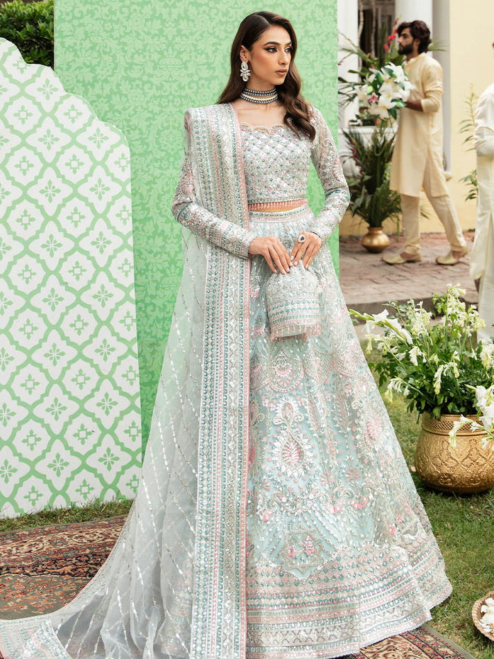 Imrozia Premium Embroidery Dastaan Unstitched Bridal Suit IB-31 Amal