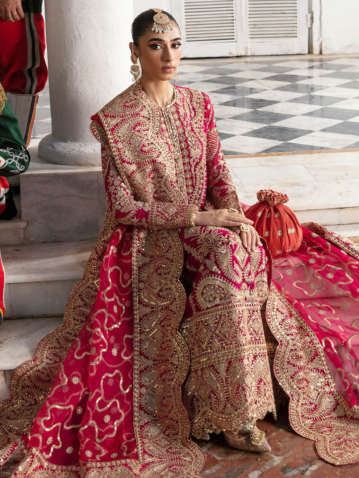 Imrozia Premium Embroidery Dastaan Unstitched Bridal Suit IB-34 Amiah