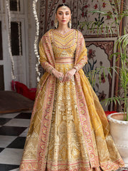 Imrozia Premium Embroidery Dastaan Unstitched Bridal Suit IB-35 Narmin