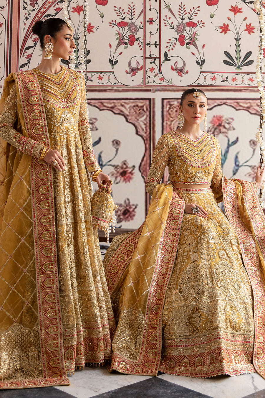 Imrozia Premium Embroidery Dastaan Unstitched Bridal Suit IB-35 Narmin
