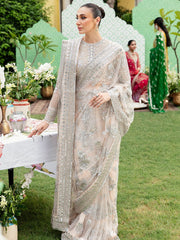 Imrozia Premium Embroidery Dastaan Unstitched Bridal Saree IB-36 Mehrnaz