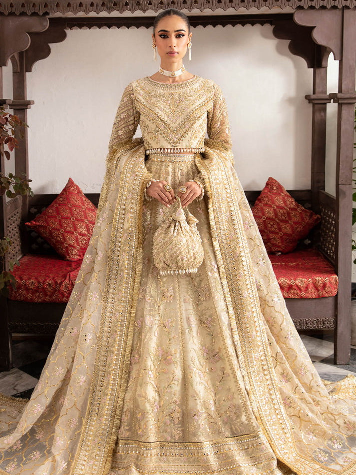 Imrozia Premium Embroidery Dastaan Unstitched Bridal Suit IB-37 Anah
