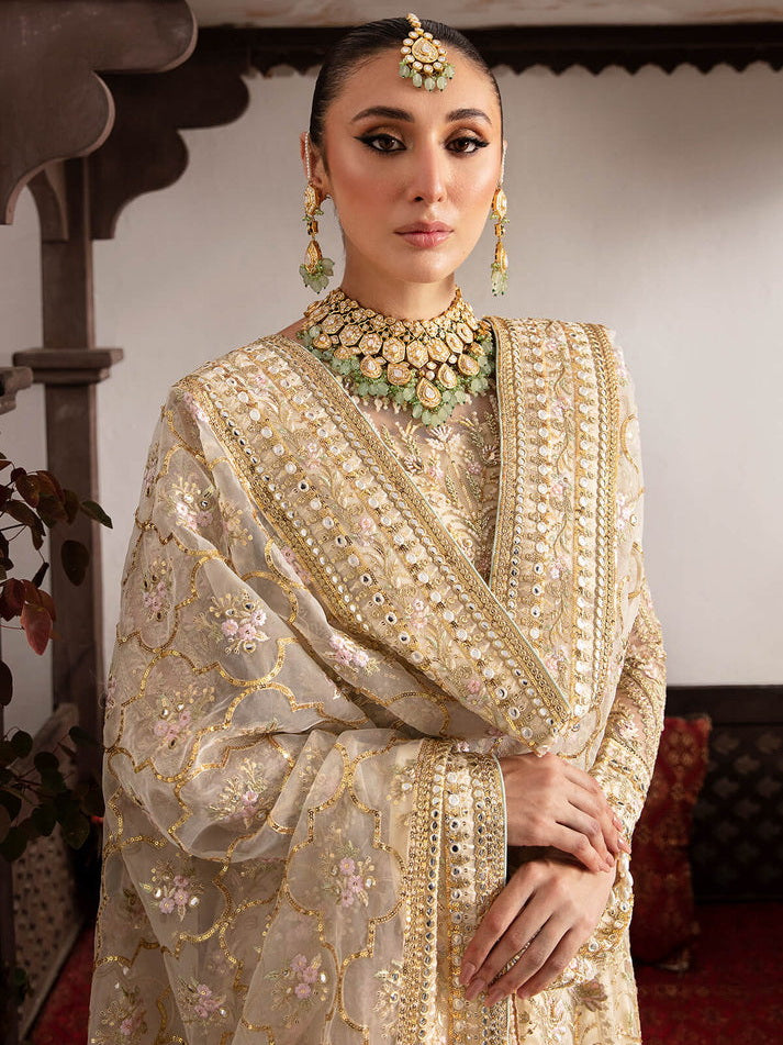 Imrozia Premium Embroidery Dastaan Unstitched Bridal Suit IB-37 Anah