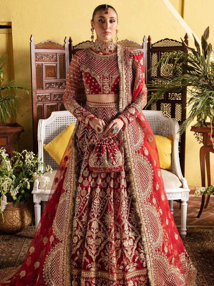Imrozia Premium Embroidery Dastaan Unstitched Bridal Suit IB-38 Rubay