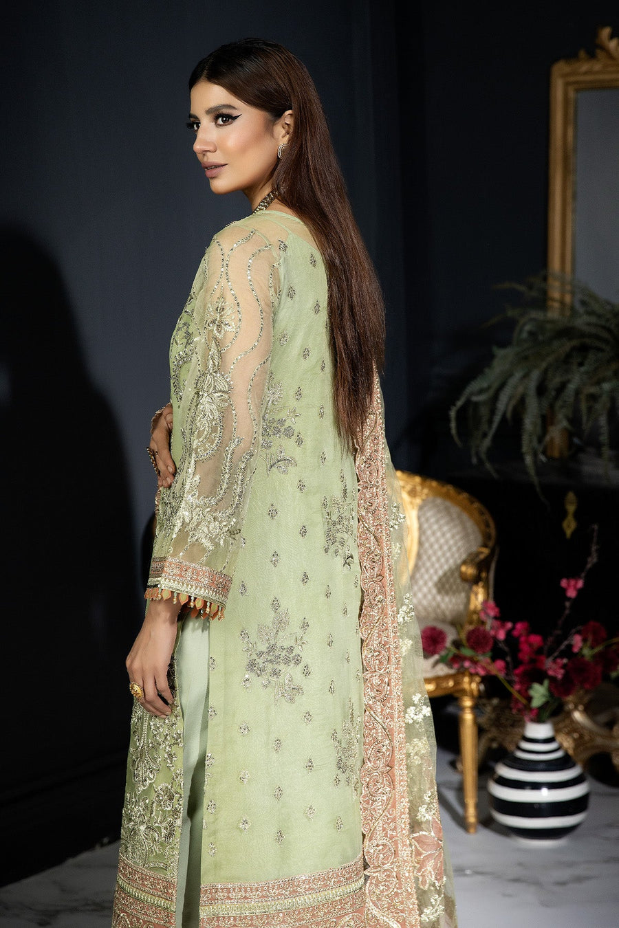 Andaaz-e-Khaas by Imrozia Premium Embroidered Organza 3Pc Suit IB-39 Azminah