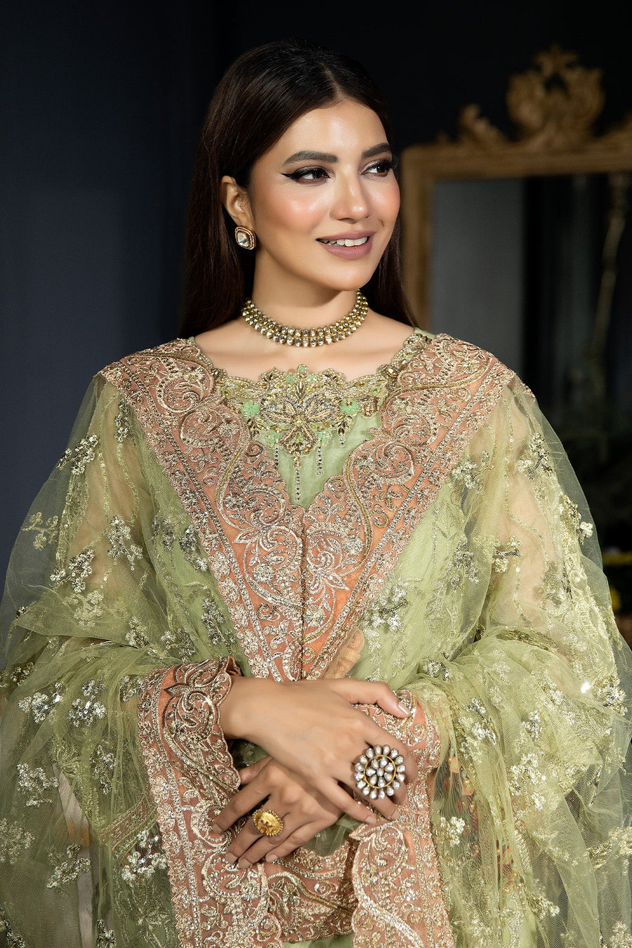 Andaaz-e-Khaas by Imrozia Premium Embroidered Organza 3Pc Suit IB-39 Azminah