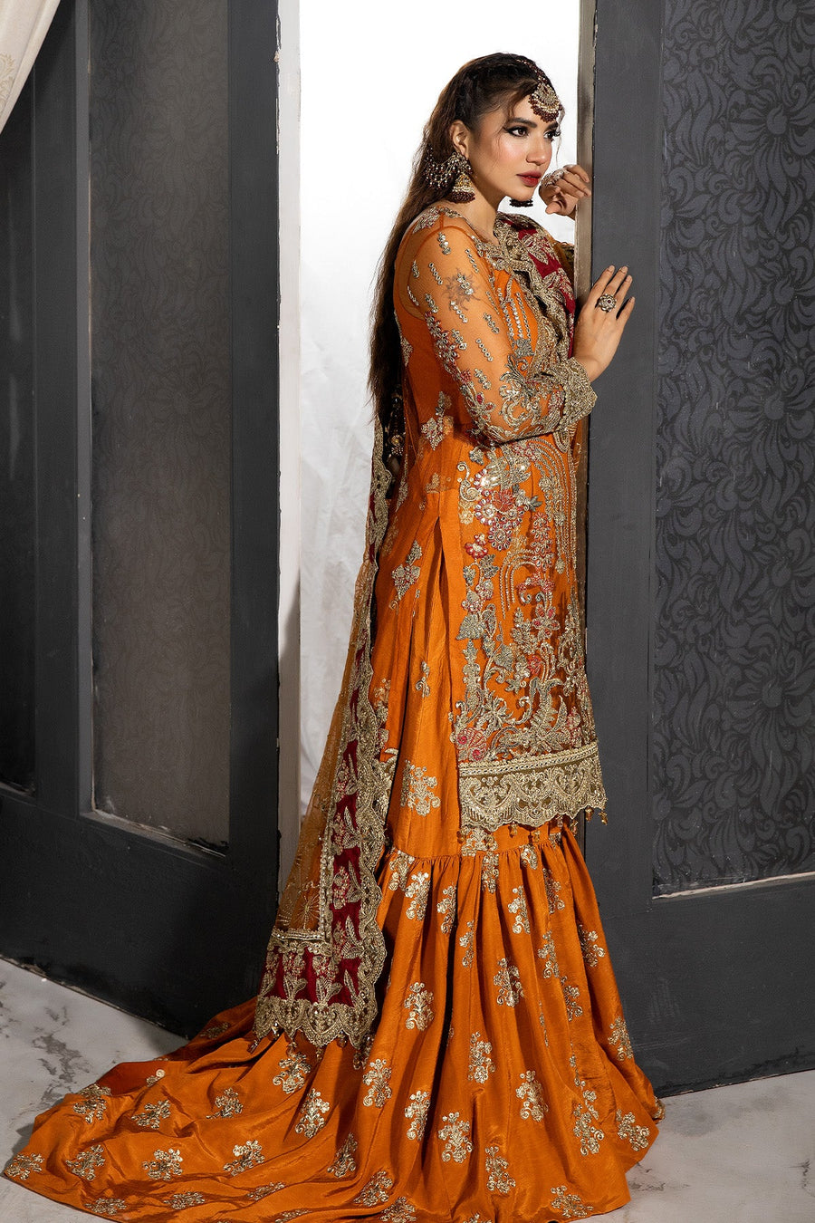 Andaaz-e-Khaas by Imrozia Premium Embroidered Net 3Pc Suit IB-42 Sofi