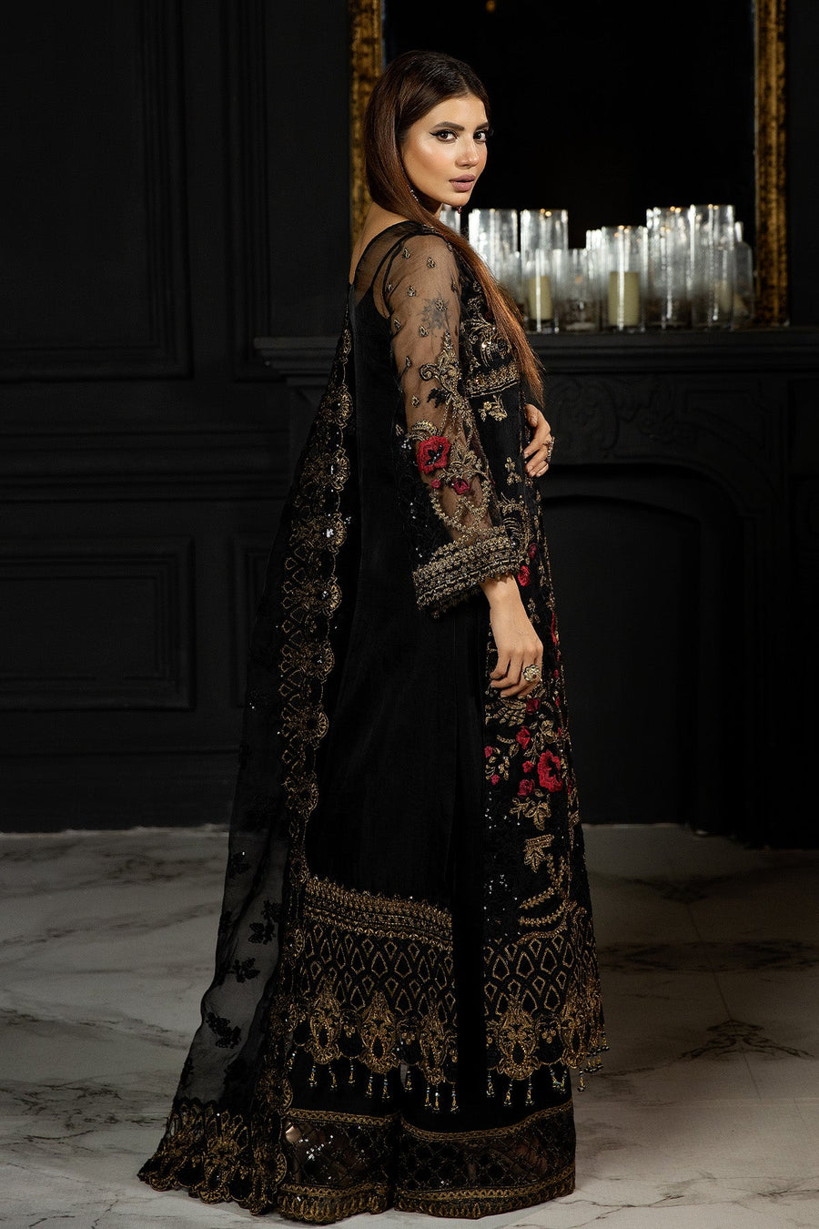 Andaaz-e-Khaas by Imrozia Premium Embroidered Organza 3Pc Suit IB-44 Qaila