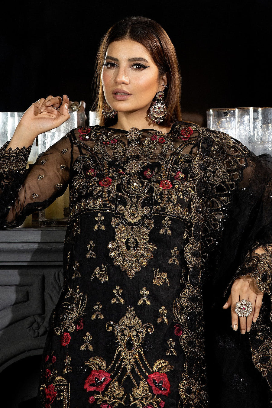 Andaaz-e-Khaas by Imrozia Premium Embroidered Organza 3Pc Suit IB-44 Qaila