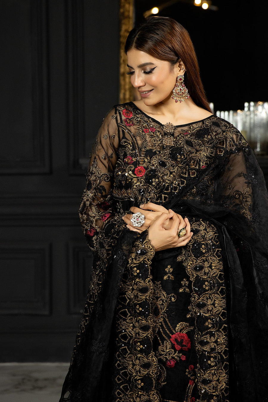 Andaaz-e-Khaas by Imrozia Premium Embroidered Organza 3Pc Suit IB-44 Qaila