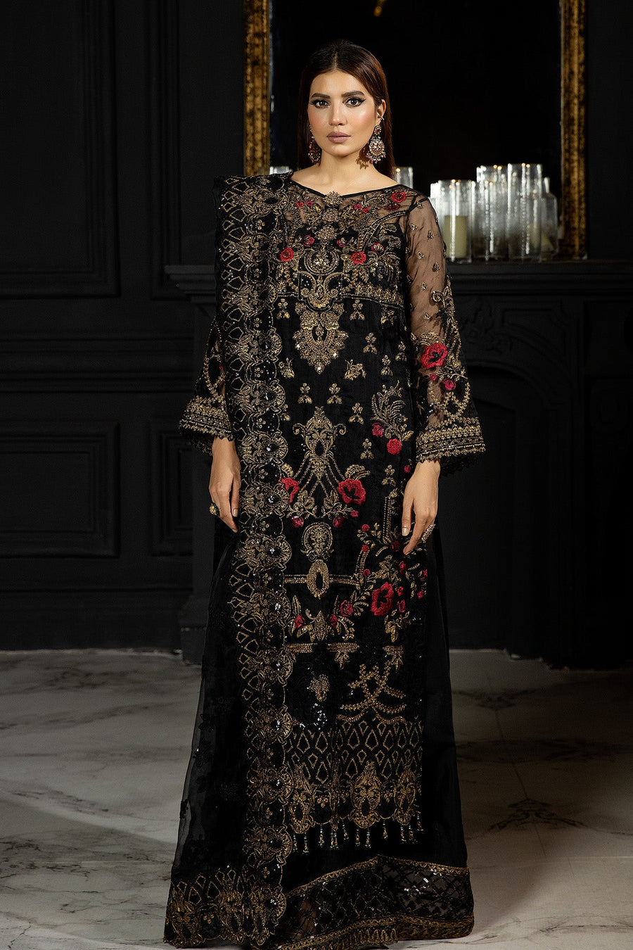Andaaz-e-Khaas by Imrozia Premium Embroidered Organza 3Pc Suit IB-44 Qaila