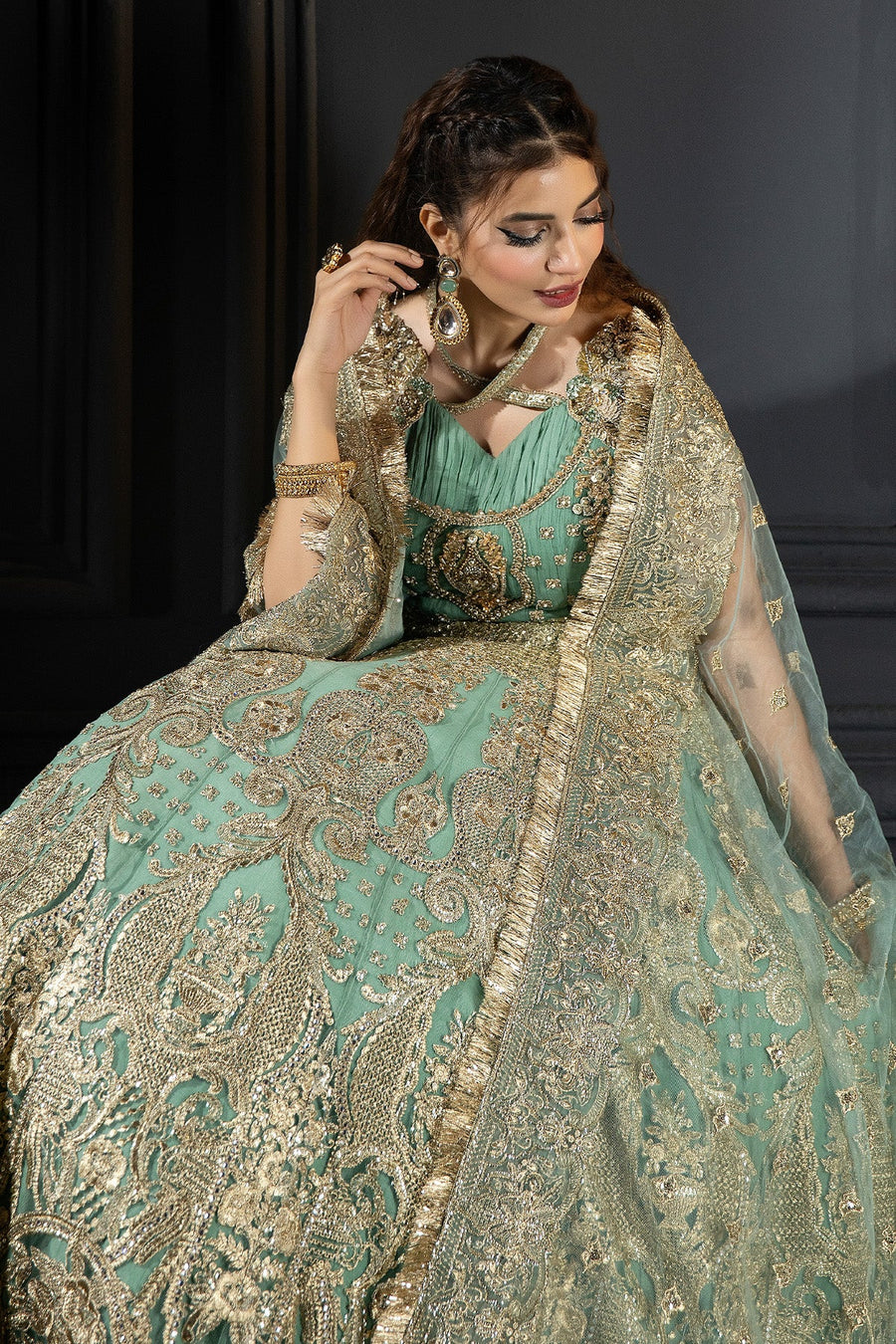 Andaaz-e-Khaas by Imrozia Premium Embroidered Net 3Pc Suit IB-45 Unaysa