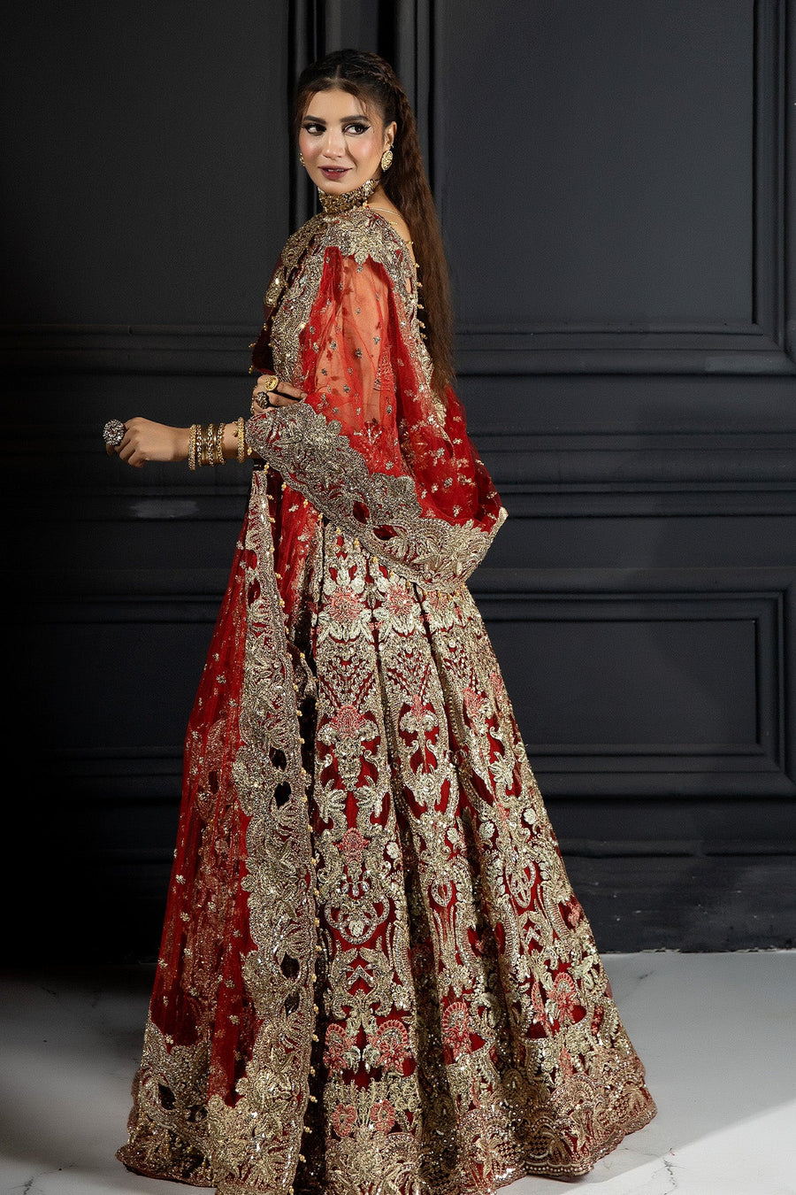 Andaaz-e-Khaas by Imrozia Premium Embroidered Net 3Pc Suit IB-47 Calla