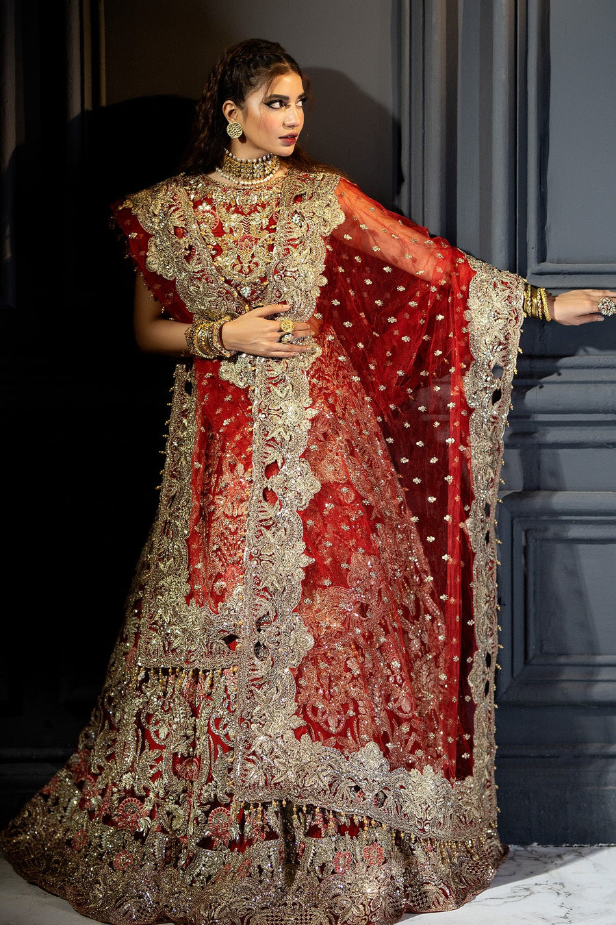 Andaaz-e-Khaas by Imrozia Premium Embroidered Net 3Pc Suit IB-47 Calla