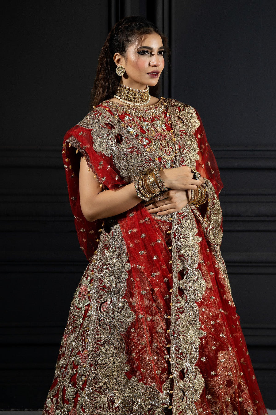 Andaaz-e-Khaas by Imrozia Premium Embroidered Net 3Pc Suit IB-47 Calla