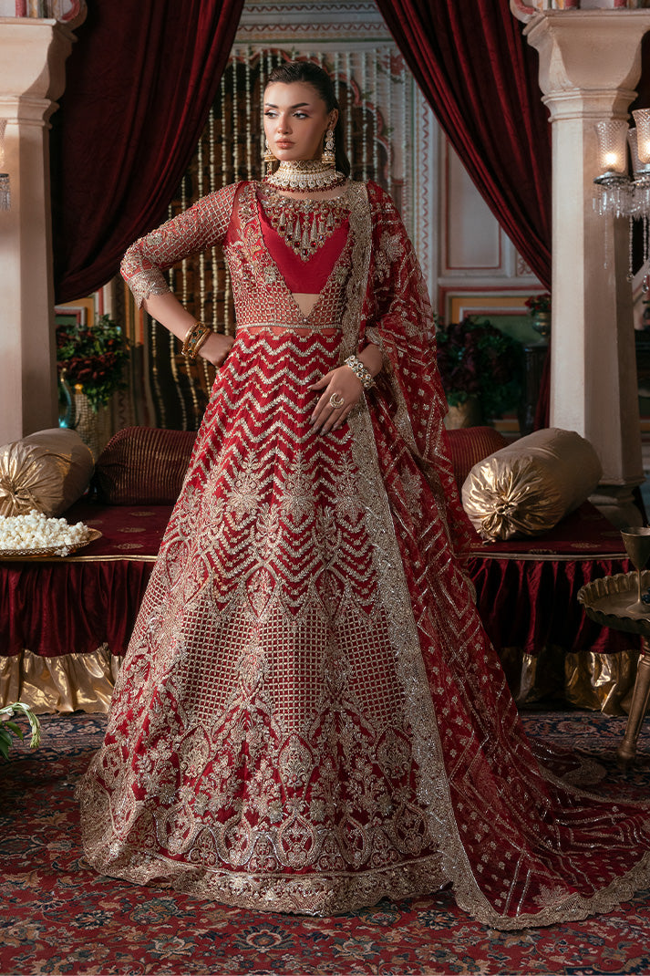 Imrozia Premium Noor-e-Naaz Bridal Unstitched Net 3Pc Suit IB-54 Zeenat