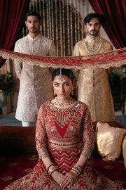 Imrozia Premium Noor-e-Naaz Bridal Unstitched Net 3Pc Suit IB-54 Zeenat