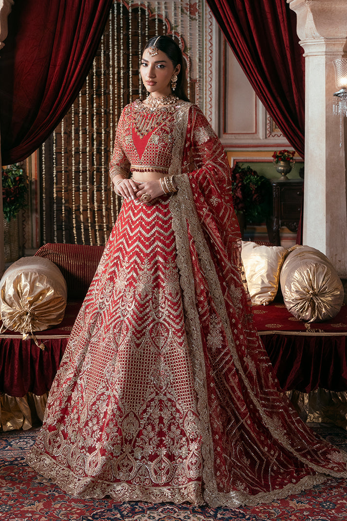 Imrozia Premium Noor-e-Naaz Bridal Unstitched Net 3Pc Suit IB-54 Zeenat