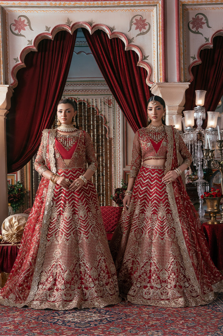 Imrozia Premium Noor-e-Naaz Bridal Unstitched Net 3Pc Suit IB-54 Zeenat