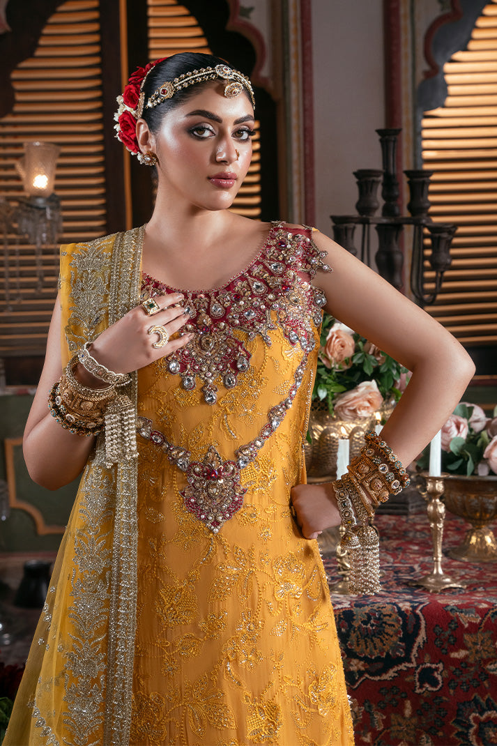 Imrozia Premium Noor-e-Naaz Bridal Unstitched Net 3Pc Suit IB-55 Roshni