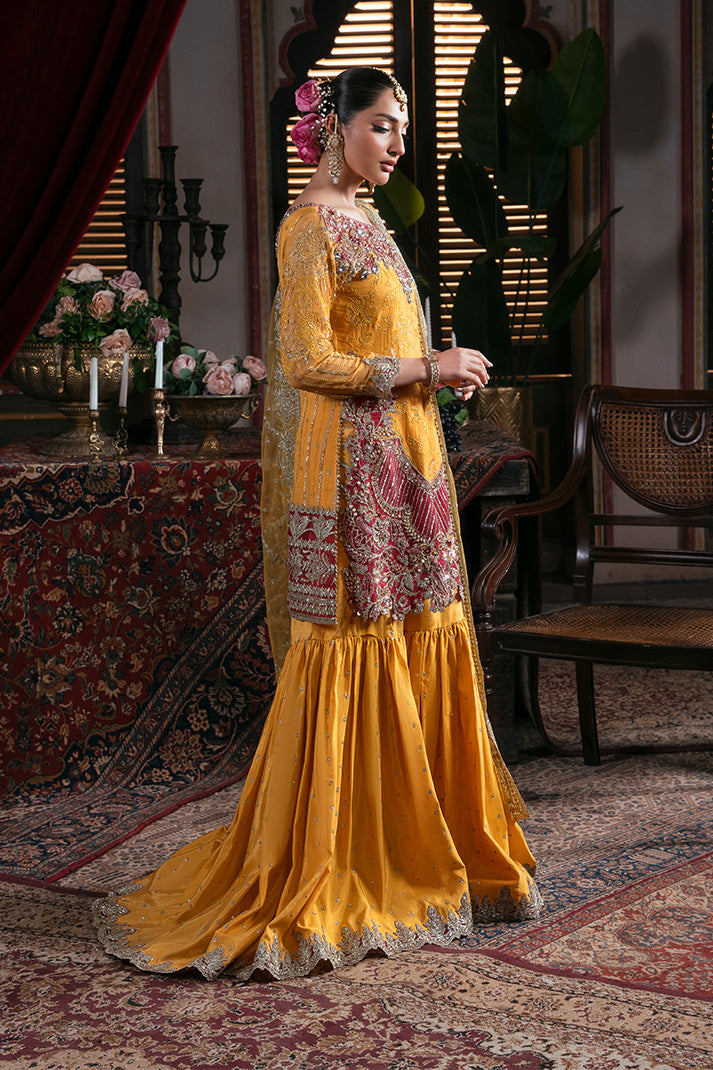 Imrozia Premium Noor-e-Naaz Bridal Unstitched Net 3Pc Suit IB-55 Roshni