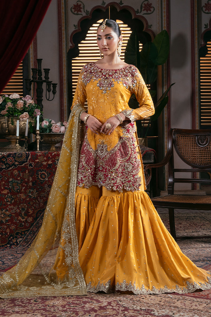 Imrozia Premium Noor-e-Naaz Bridal Unstitched Net 3Pc Suit IB-55 Roshni