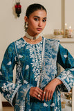 Cross Stitch Eid Lawn Unstitched Embroidered 3Pc Suit D-12 Ice Bloom