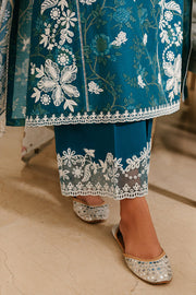 Cross Stitch Eid Lawn Unstitched Embroidered 3Pc Suit D-12 Ice Bloom