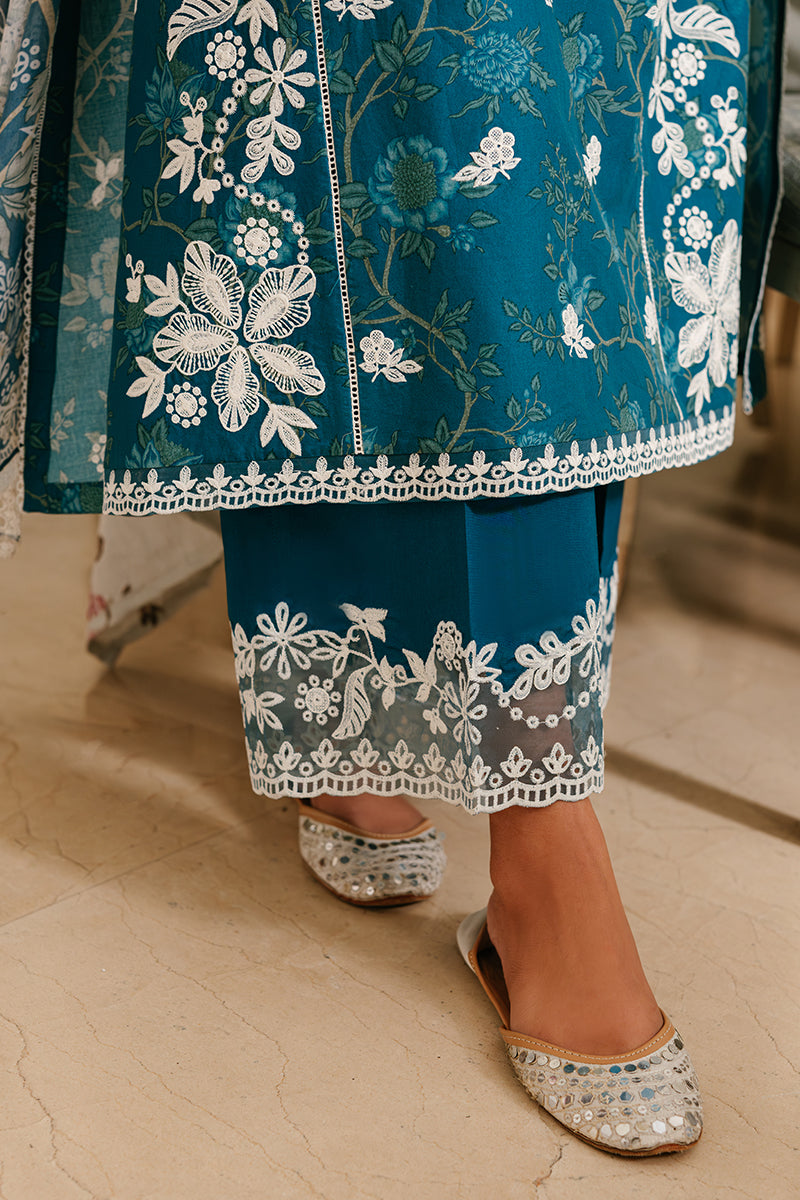 Cross Stitch Eid Lawn Unstitched Embroidered 3Pc Suit D-12 Ice Bloom