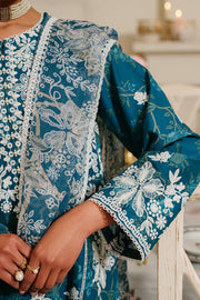 Cross Stitch Eid Lawn Unstitched Embroidered 3Pc Suit D-12 Ice Bloom