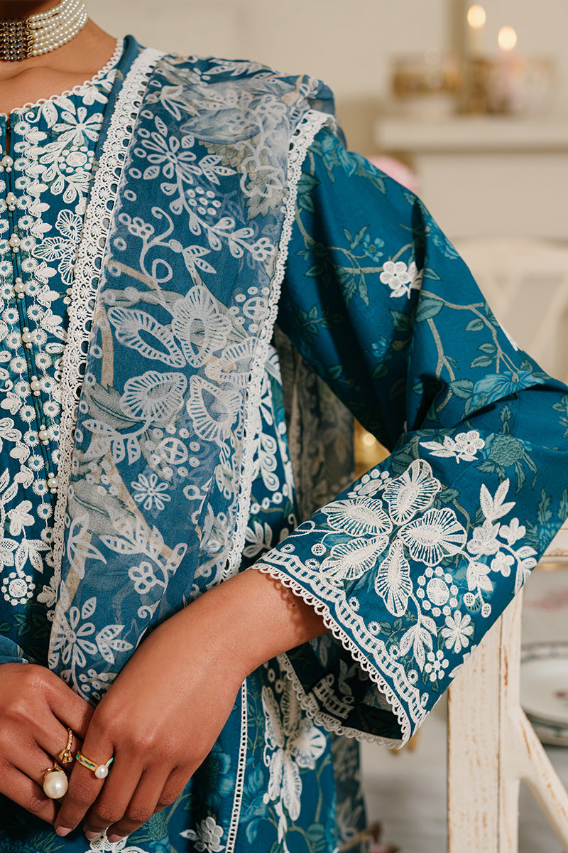 Cross Stitch Eid Lawn Unstitched Embroidered 3Pc Suit D-12 Ice Bloom