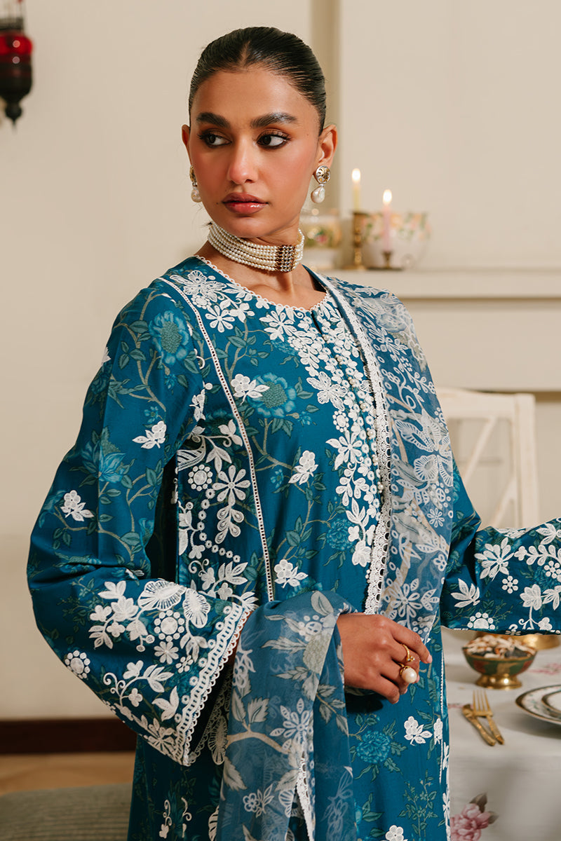 Cross Stitch Eid Lawn Unstitched Embroidered 3Pc Suit D-12 Ice Bloom
