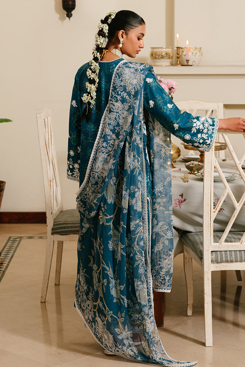 Cross Stitch Eid Lawn Unstitched Embroidered 3Pc Suit D-12 Ice Bloom
