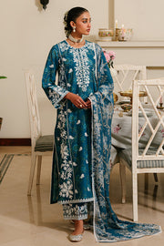 Cross Stitch Eid Lawn Unstitched Embroidered 3Pc Suit D-12 Ice Bloom