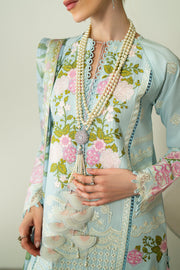 Zariya Zaira Embroidered Luxury Lawn Unstitched 3Pc Suit ZB6S107 IDALIA