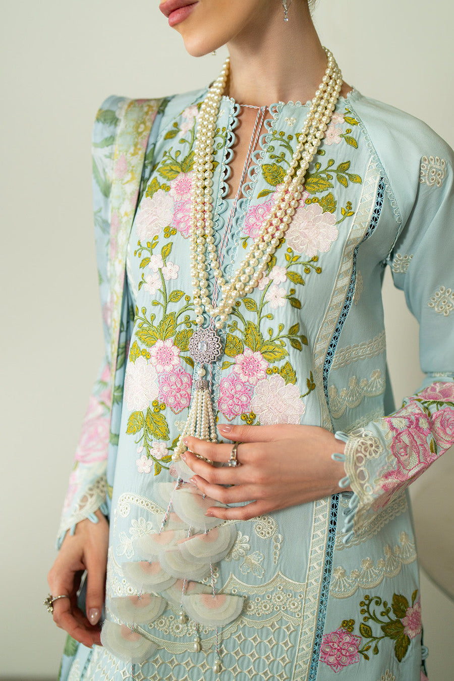 Zariya Zaira Embroidered Luxury Lawn Unstitched 3Pc Suit ZB6S107 IDALIA