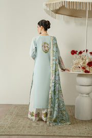 Zariya Zaira Embroidered Luxury Lawn Unstitched 3Pc Suit ZB6S107 IDALIA