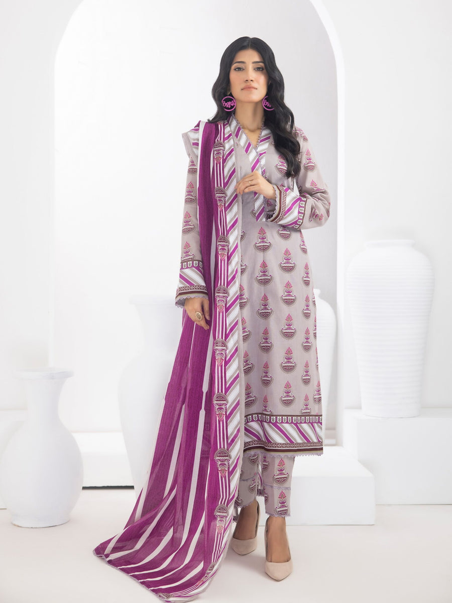 Regalia Identic Separates Unstitched Printed Lawn 3Pc Suit IDS10-1