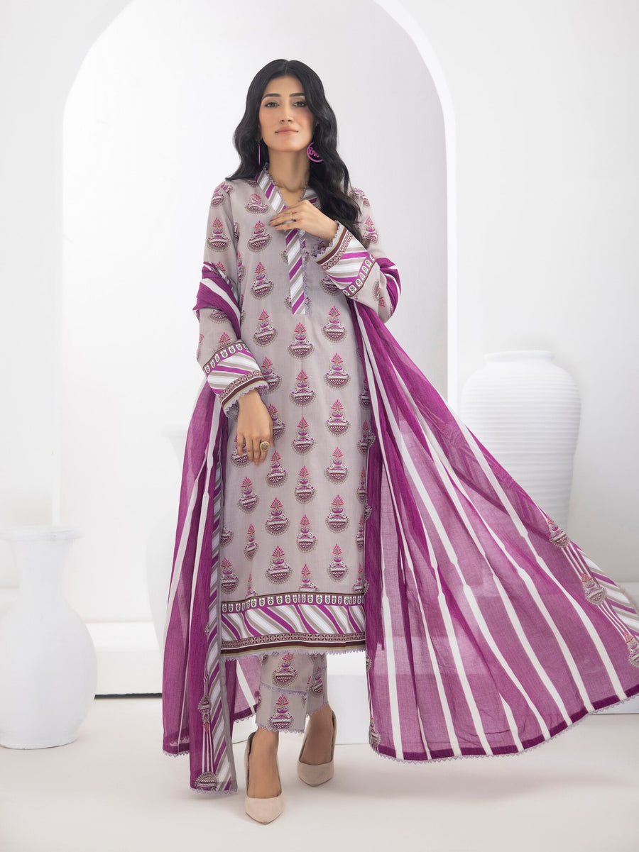 Regalia Identic Separates Unstitched Printed Lawn 3Pc Suit IDS10-1