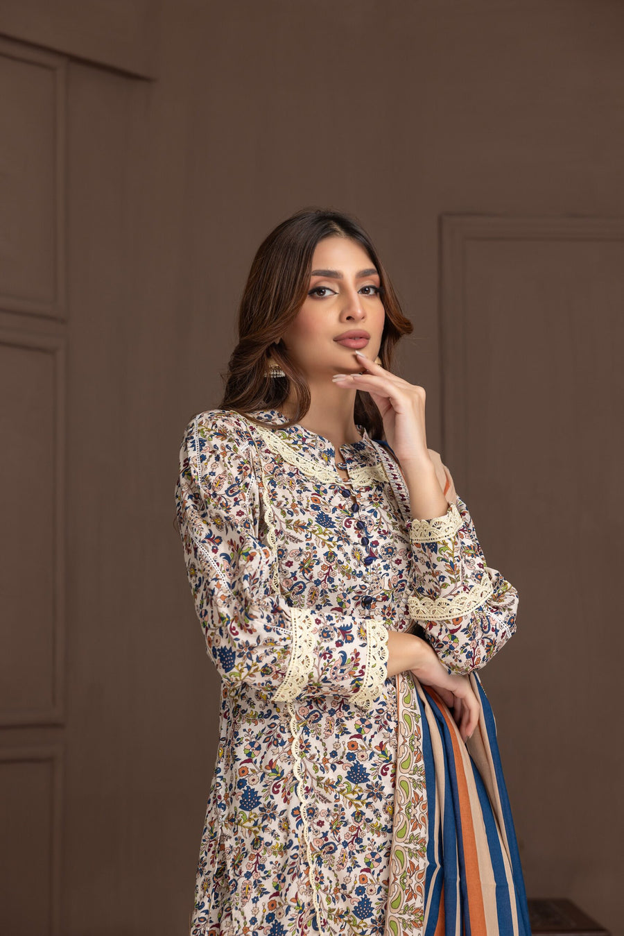 Regalia Identic Separates Printed Lawn Unstitched 3Pc Suit IDS21-01