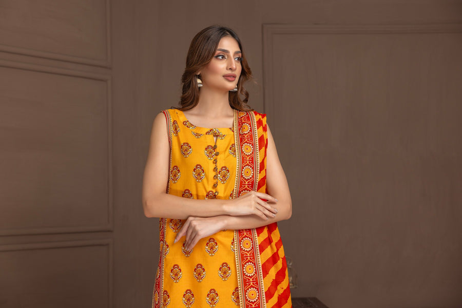 Regalia Identic Separates Printed Lawn Unstitched 3Pc Suit IDS21-03