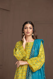 Regalia Identic Separates Printed Lawn Unstitched 3Pc Suit IDS21-04